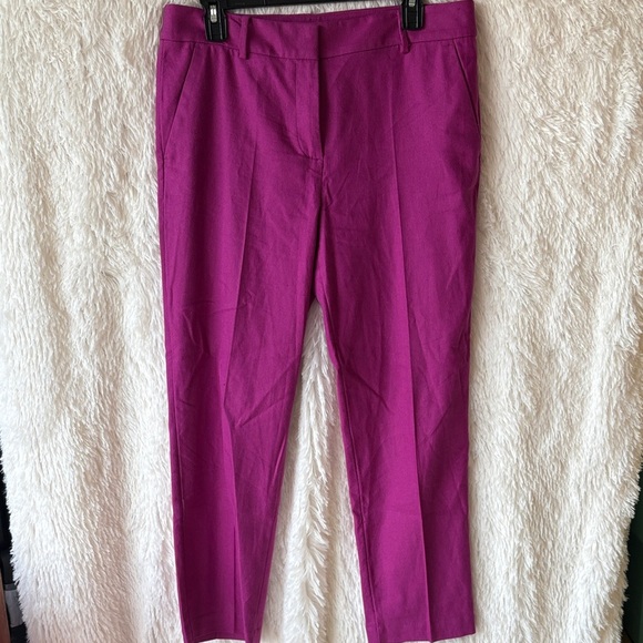 LOFT Magenta Ankle Pants - Picture 1 of 8